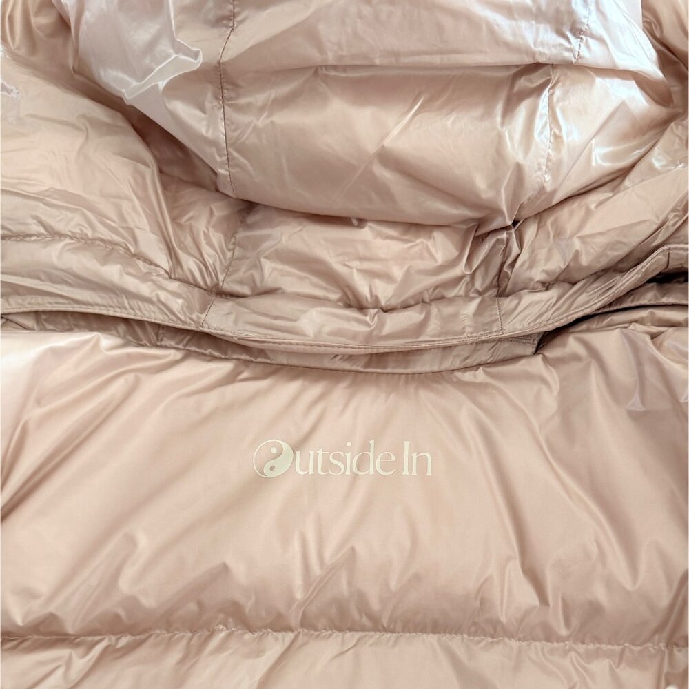 Madhhappy × Columbia Mauve Vapor Down Puffer Jacket 800 Fill M Convertible NWT - Picture 9 of 15